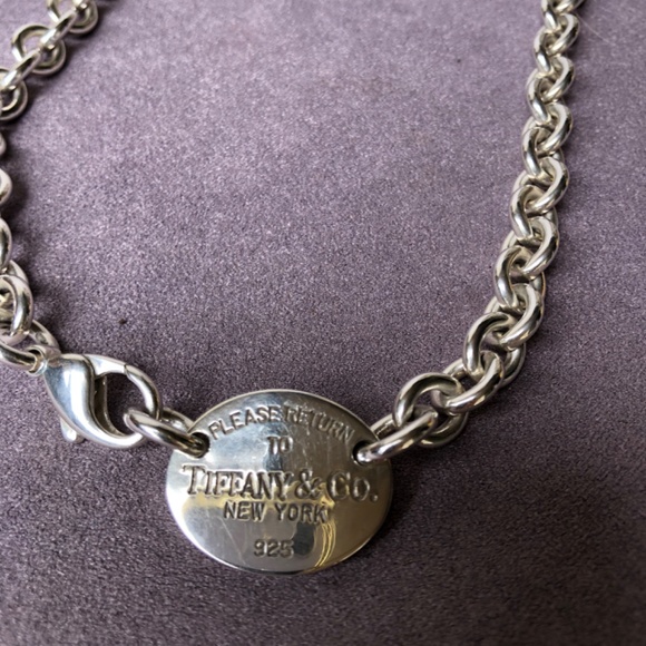 Tiffany & Co  Vintage Retun to Tiffany Oval Tag Necklace - Picture 4 of 8